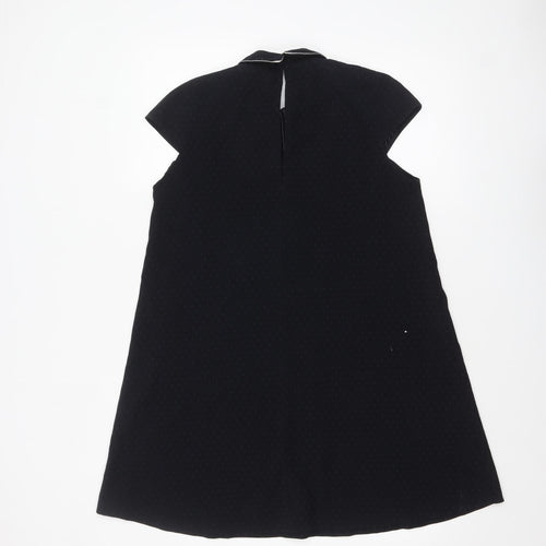 Zara Women’s Black Collared Sleeveless Shift Dress XS