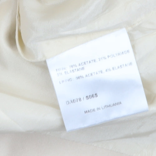 Karen Millen Women Beige Sheath Knee Length Dress Size 12