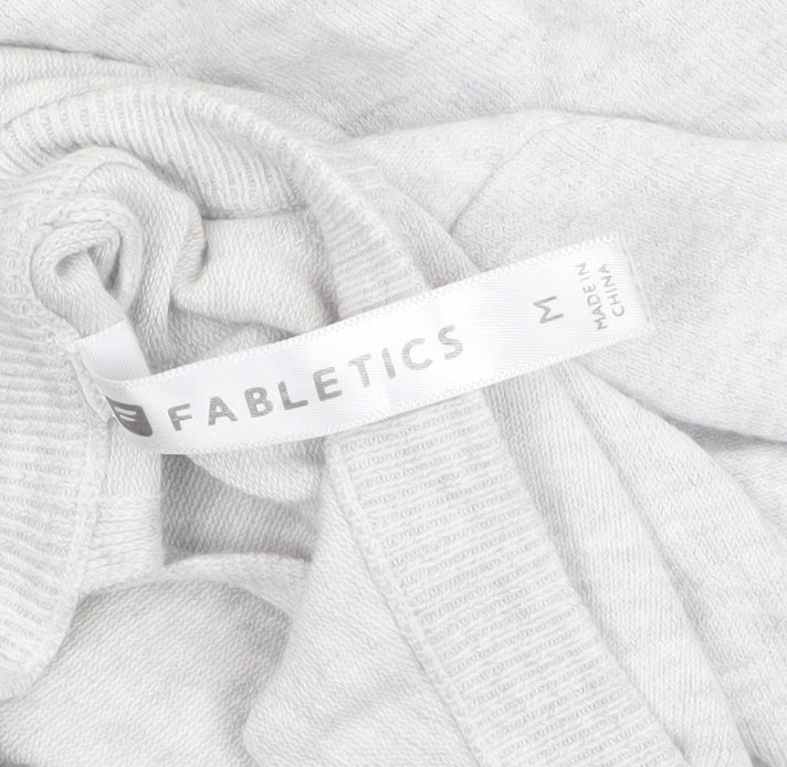 Fabletics Women Grey Knit Twist Back Cardigan Jumper M