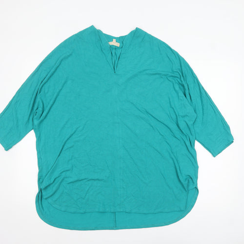 Phase Eight Women’s Green Viscose Tunic Jumper Size 18 3/4 Sleeve