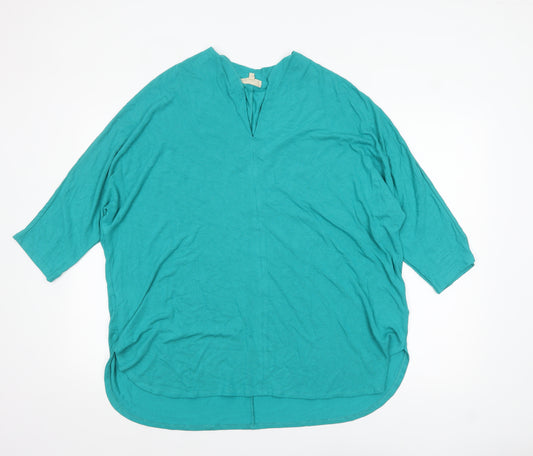 Phase Eight Women’s Green Viscose Tunic Jumper Size 18 3/4 Sleeve