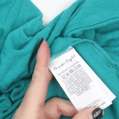 Phase Eight Women’s Green Viscose Tunic Jumper Size 18 3/4 Sleeve