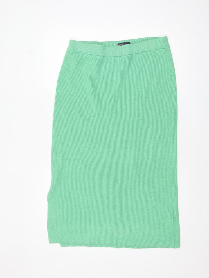 Marks and Spencer Women's Green Knit Midi Pencil Skirt L