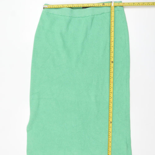 Marks and Spencer Women's Green Knit Midi Pencil Skirt L