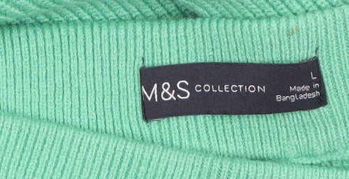 Marks and Spencer Women's Green Knit Midi Pencil Skirt L
