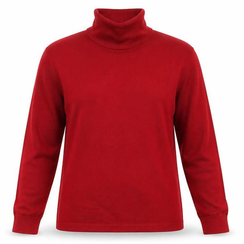 Talbots Women Red Roll Neck Long Sleeve Cotton Knit Jumper M
