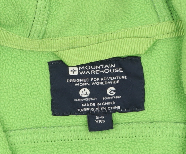 Mountain Warehouse Boys Blue Dinosaur Soft Shell Hooded Jacket 5-6 Years