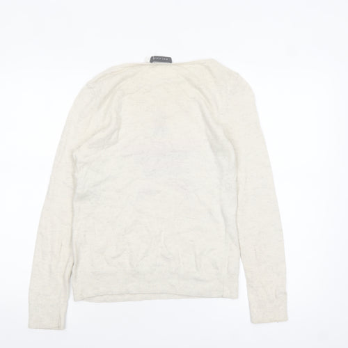 Mint Velvet Women Ivory Star Pullover Jumper Size 8