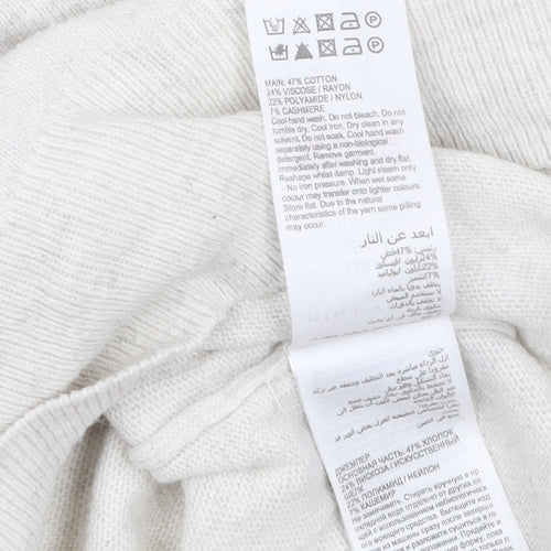 Mint Velvet Women Ivory Star Pullover Jumper Size 8