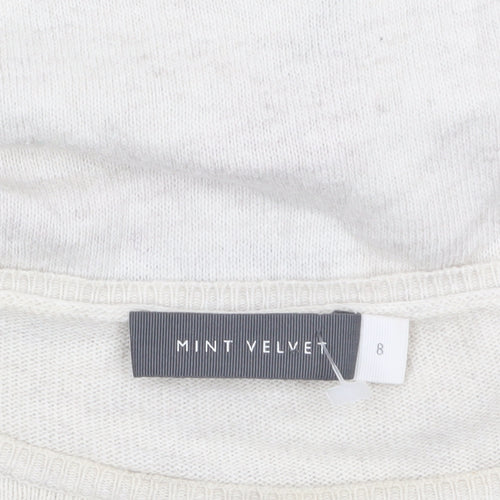 Mint Velvet Women Ivory Star Pullover Jumper Size 8