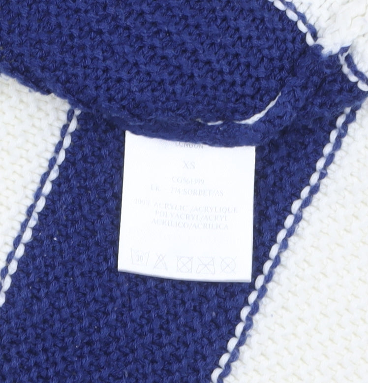 Brave Soul Women’s Multicoloured Striped Chunky-Knit Pullover Jumper XS