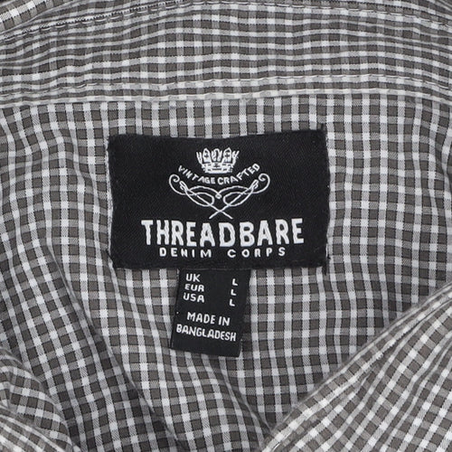 Threadbare Men’s Blue Crew Neck Cotton Pullover Jumper Size L