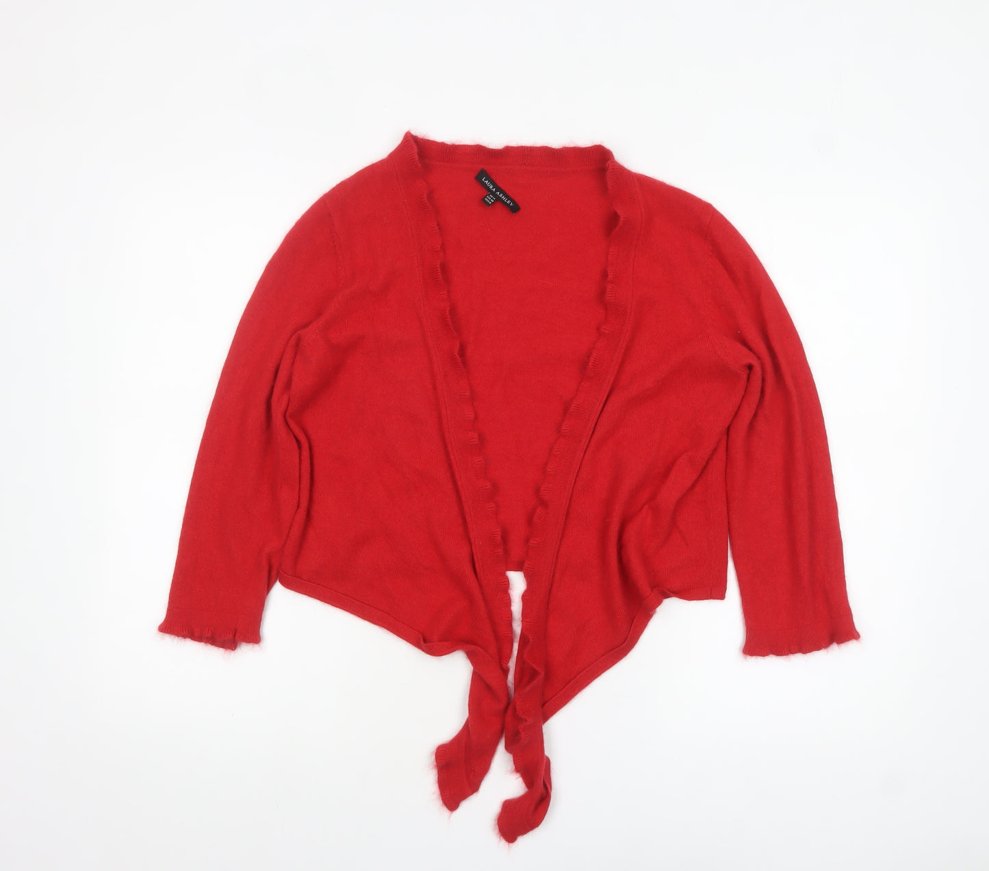 Laura Ashley Women's Red Angora Blend Cardigan UK 14