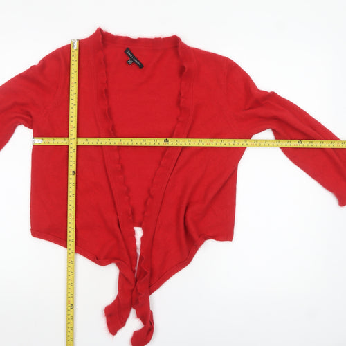 Laura Ashley Women's Red Angora Blend Cardigan UK 14
