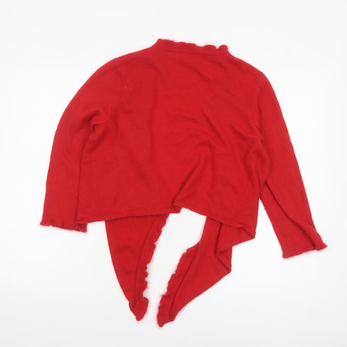 Laura Ashley Women's Red Angora Blend Cardigan UK 14
