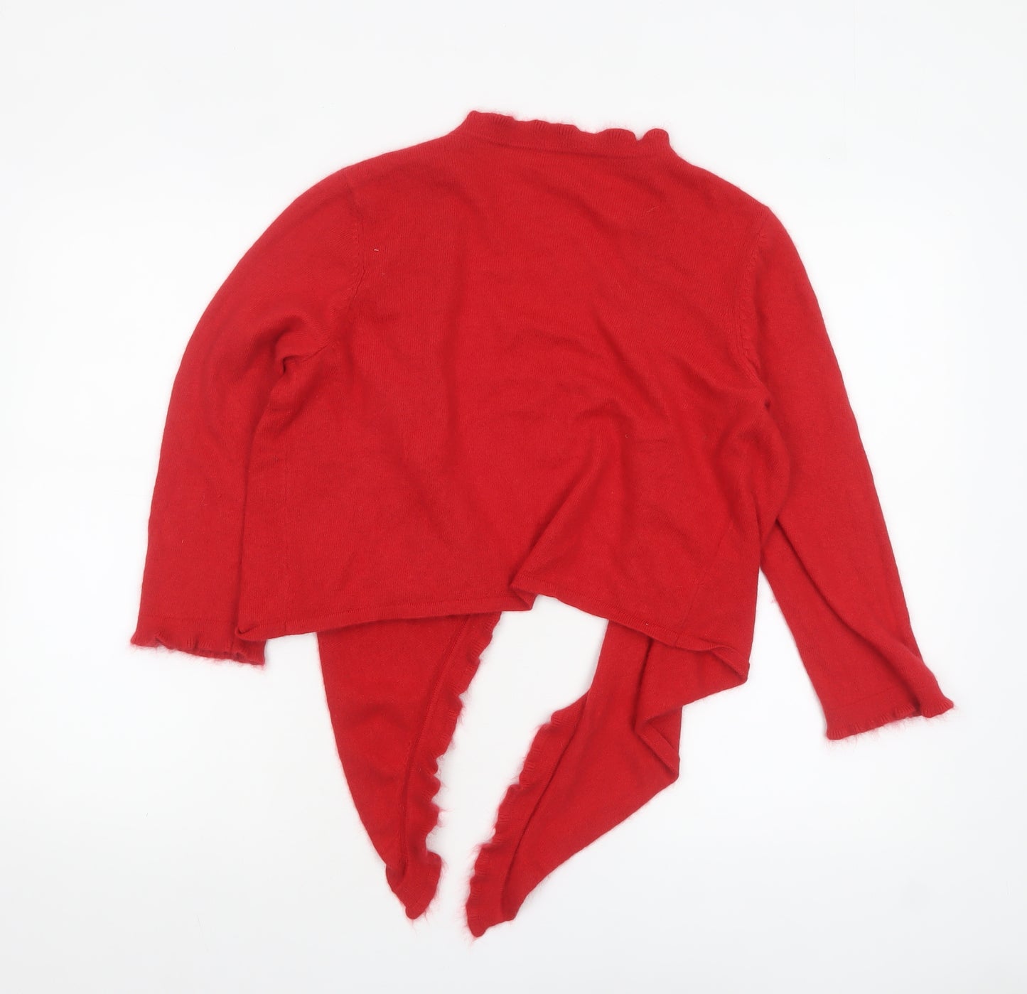 Laura Ashley Women's Red Angora Blend Cardigan UK 14