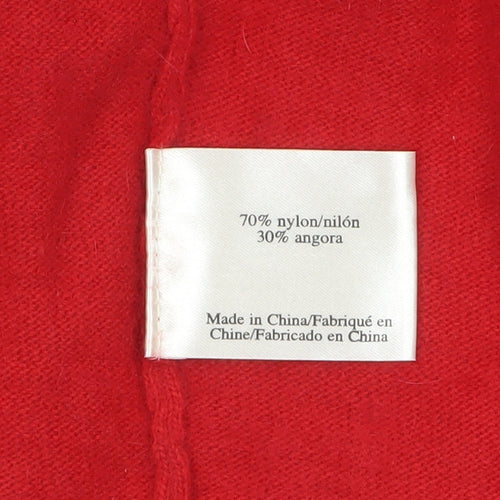 Laura Ashley Women's Red Angora Blend Cardigan UK 14