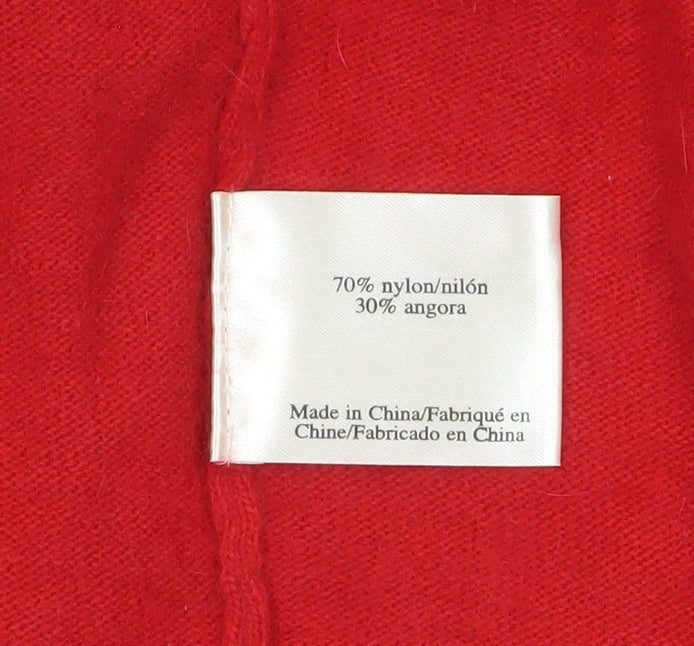 Laura Ashley Women's Red Angora Blend Cardigan UK 14