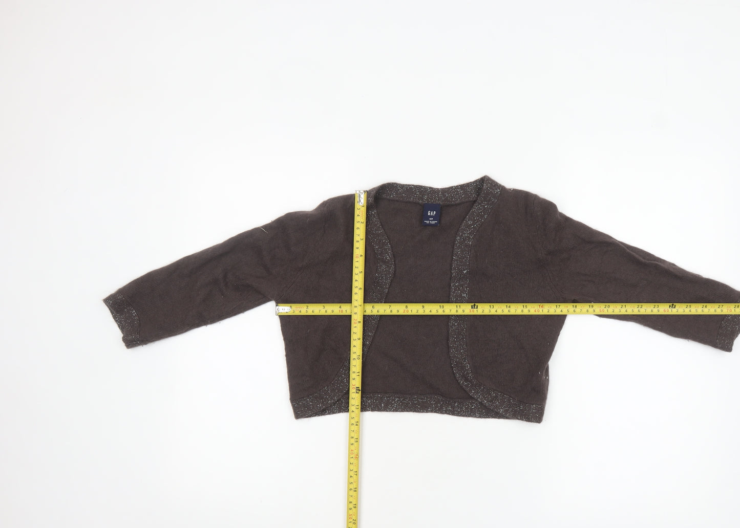 GAP Women's Brown Angora Blend Knit Shrug Cardigan Size S