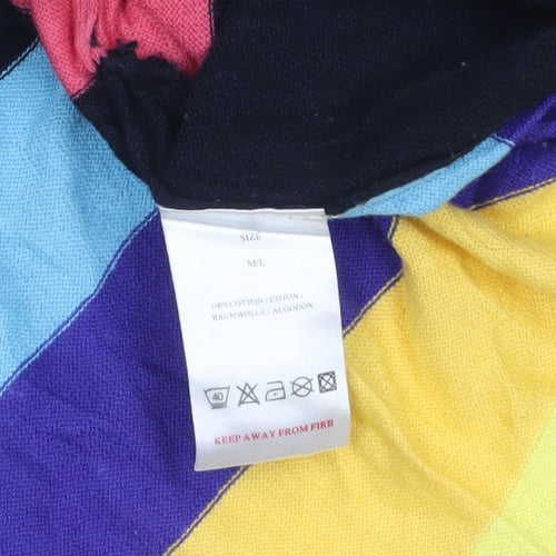 QED London Womens Multicoloured Striped Cotton Pullover Jumper M/L