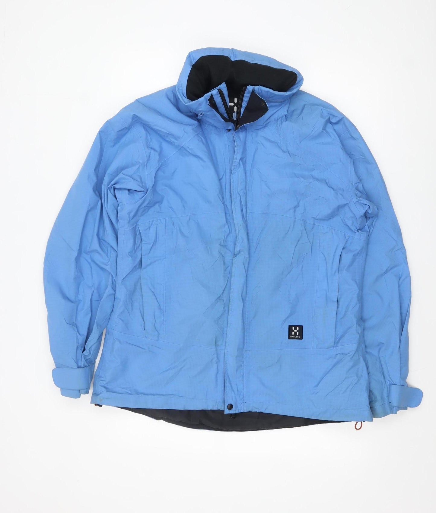 Haglöfs Women Blue Waterproof Hooded Rain Jacket UK 18