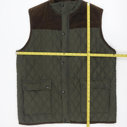 Country Estate Men's Green Quilted Waistcoat XL Padded Outdoor Vest