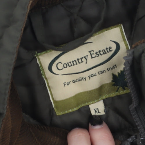 Country Estate Men's Green Quilted Waistcoat XL Padded Outdoor Vest