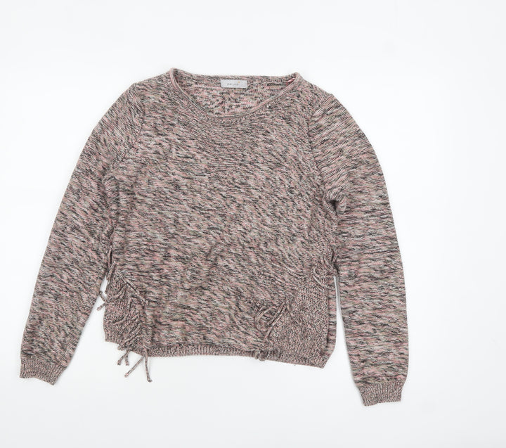 Marks and Spencer Women's Multicoloured Knit Cotton Pullover Jumper Size 12