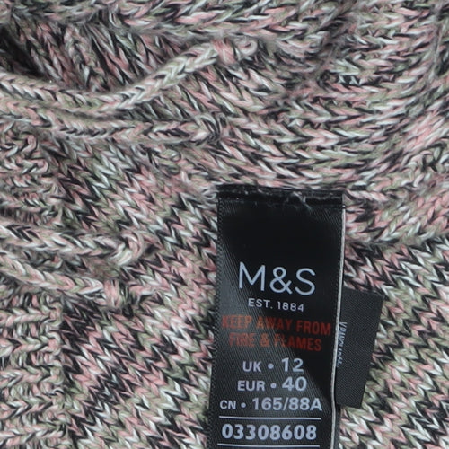 Marks and Spencer Women's Multicoloured Knit Cotton Pullover Jumper Size 12