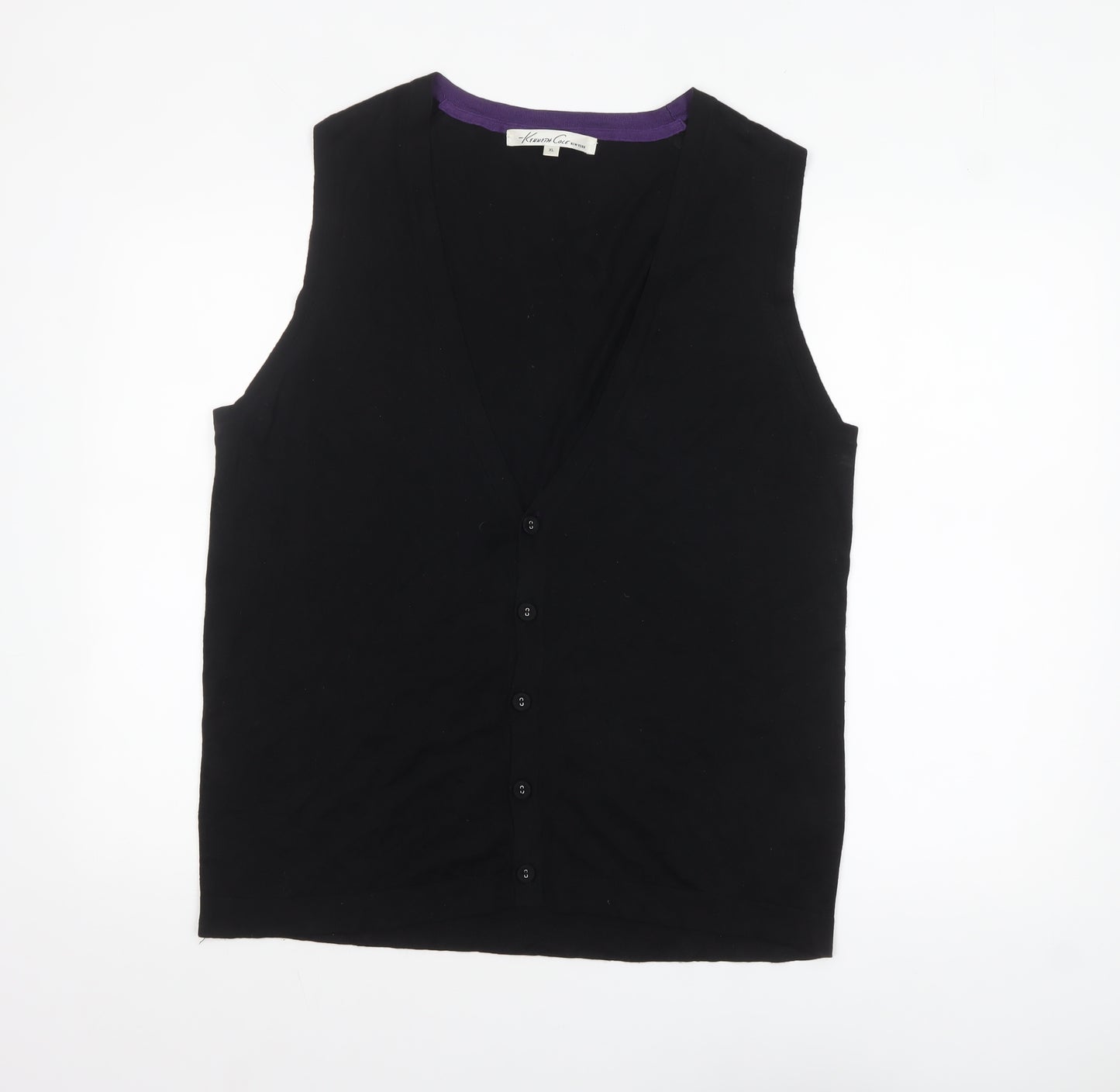 Kenneth Cole Men's Black Silk Cashmere Sleeveless Vest XL
