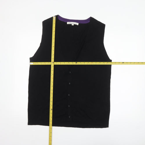 Kenneth Cole Men's Black Silk Cashmere Sleeveless Vest XL