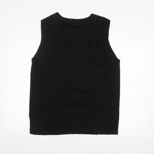 Kenneth Cole Men's Black Silk Cashmere Sleeveless Vest XL