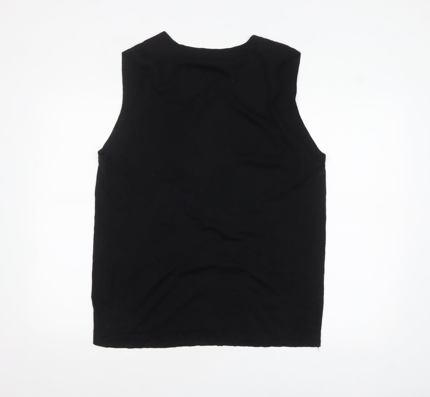 Kenneth Cole Men's Black Silk Cashmere Sleeveless Vest XL