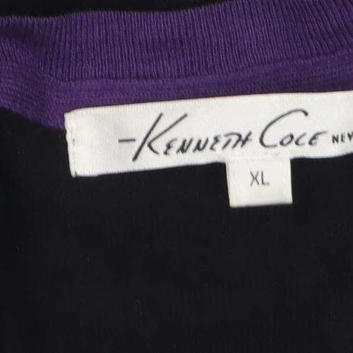 Kenneth Cole Men's Black Silk Cashmere Sleeveless Vest XL
