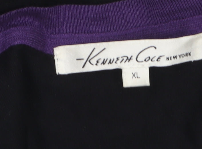 Kenneth Cole Men's Black Silk Cashmere Sleeveless Vest XL