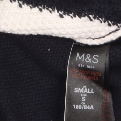 Marks and Spencer Women’s Multicoloured Cotton Geometric Pullover Jumper S