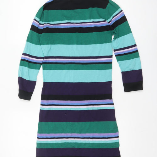 Warehouse Women’s Multicoloured Stripe Knit Bodycon Dress Size 8