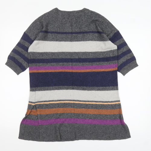 White Stuff Women's Multicoloured Stripe Tunic Jumper UK 12