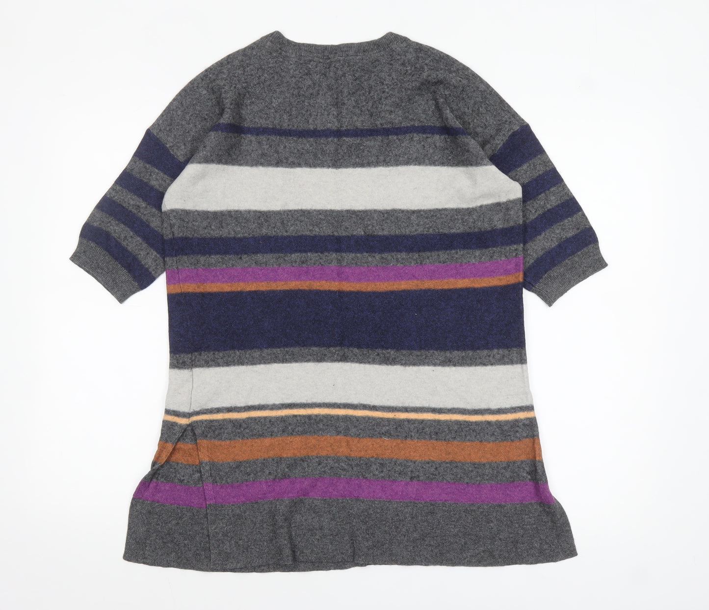 White Stuff Women's Multicoloured Stripe Tunic Jumper UK 12