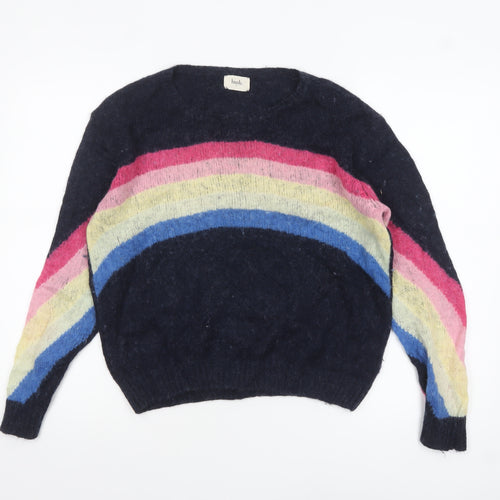 Hush Women’s Multicoloured Rainbow Wool Blend Jumper Size M