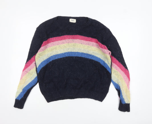 Hush Women’s Multicoloured Rainbow Wool Blend Jumper Size M