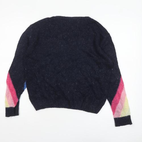Hush Women’s Multicoloured Rainbow Wool Blend Jumper Size M