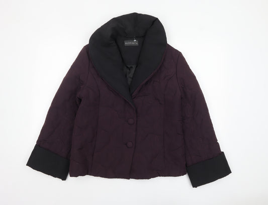 Alex & Co. Womens Purple Quilted Short Jacket UK 8 Classic Style