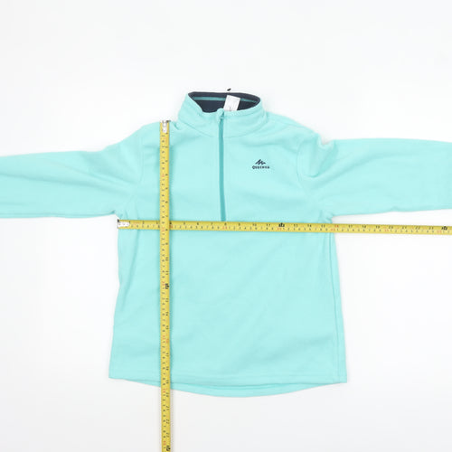 Quechua Girls Blue Fleece 1/2 Zip Pullover Sweatshirt 10-11 Years