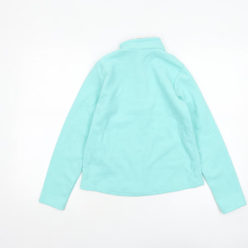 Quechua Girls Blue Fleece 1/2 Zip Pullover Sweatshirt 10-11 Years