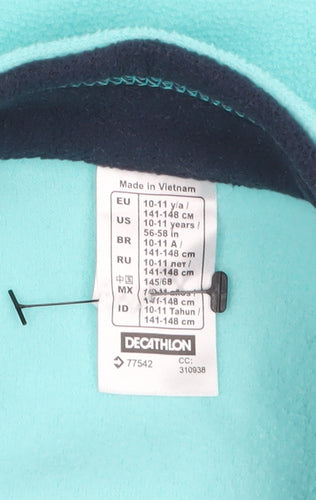 Quechua Girls Blue Fleece 1/2 Zip Pullover Sweatshirt 10-11 Years
