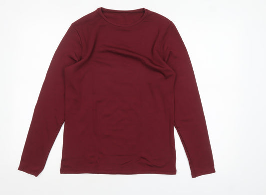 Marks and Spencer Women Red Long Sleeve Thermal T-Shirt Size 18
