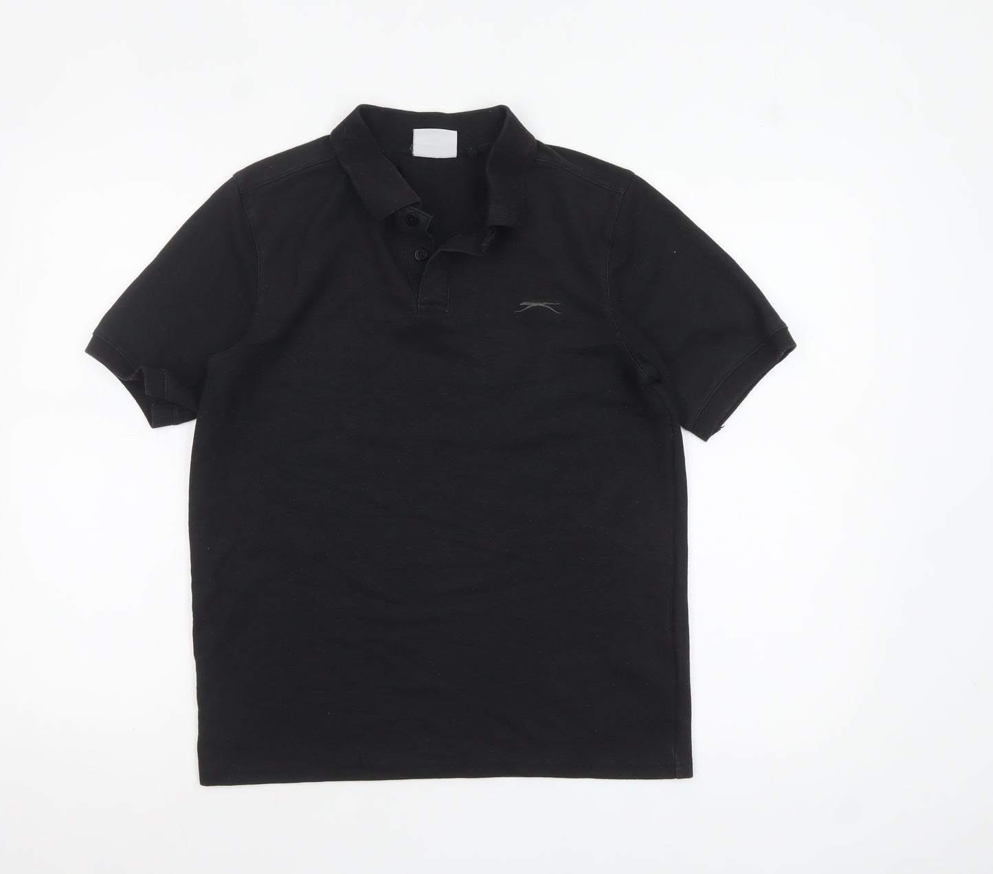 Slazenger Men's Black Short Sleeve Polo Shirt Size S Regular Fit