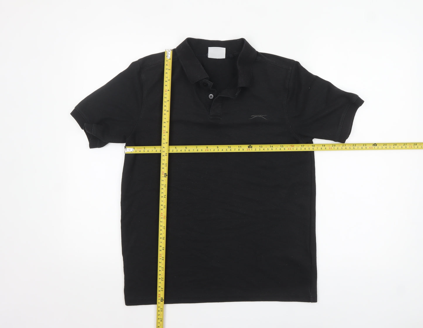 Slazenger Men's Black Short Sleeve Polo Shirt Size S Regular Fit