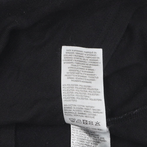 Slazenger Men's Black Short Sleeve Polo Shirt Size S Regular Fit